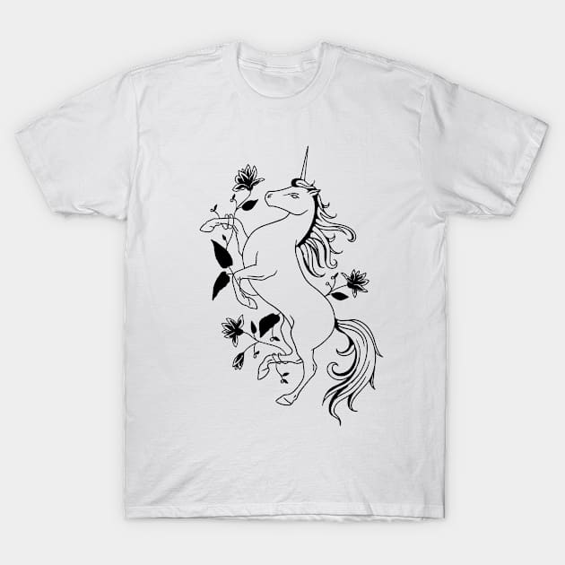 Magical Unicorn Creature T-Shirt by Sunil Belidon